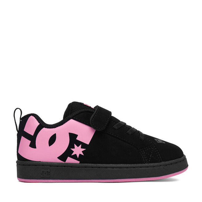 Sneakersy DC Shoes EO-COURT GRAFFIK ELASTIC TODDLER DC02547003 Czarny - dziewczęce