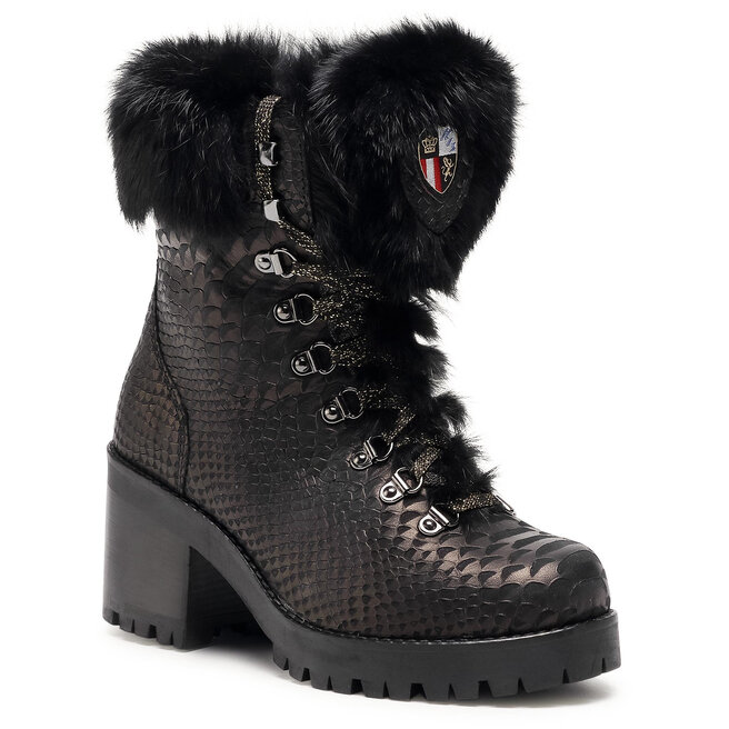 Botine New Italia Shoes 2015471/6 Black 2015471/6 imagine noua