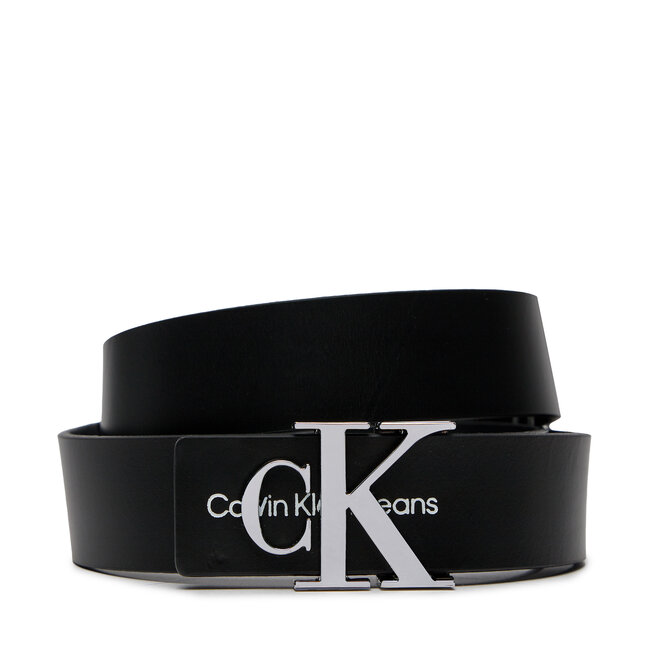 Pasek Damski Calvin Klein Jeans Monogram Hardware 30Mm - Czarny