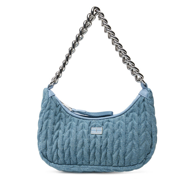 Torebka Tommy Jeans Tjw Iconic Shoulder Denim - Niebieski