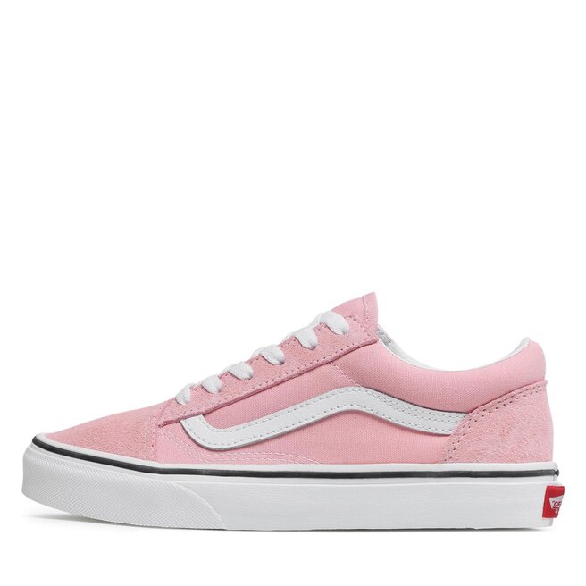 Vans pink and white shoe cheap