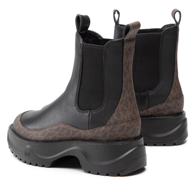 michael michael kors dupree leather platform booties
