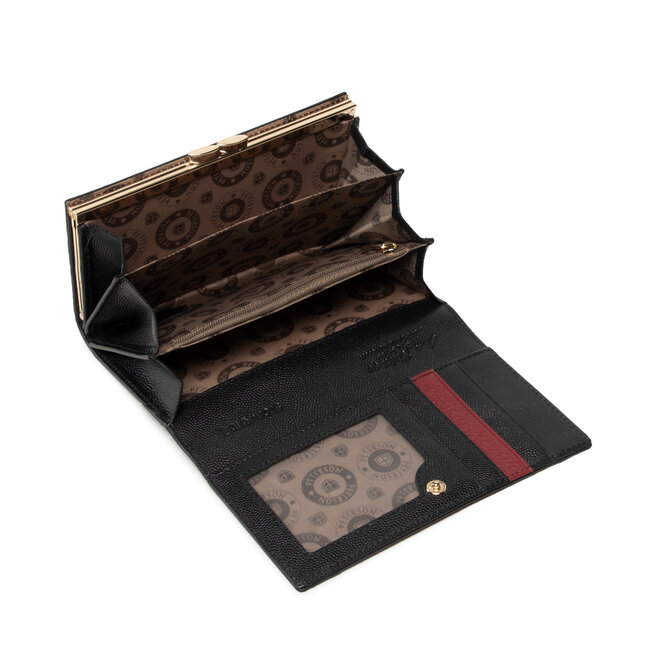 Peterson Portofel Mare de Damă Peterson PL 466 Black/Red