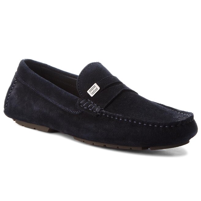 Tommy Hilfiger Mokasinai Tommy Hilfiger Seasonal Hardware Suede Loafer FM0FM01807 Midnight 403