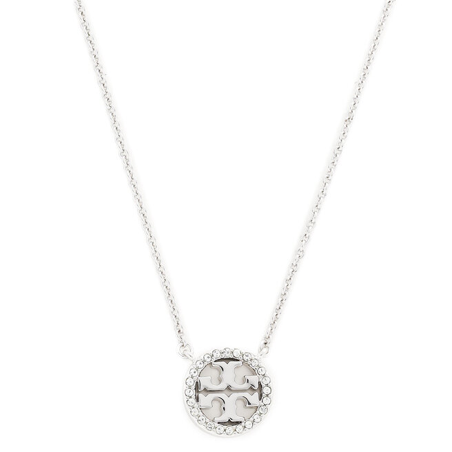 Tory Burch Nyaklánc Tory Burch Crystal Logo Delicate Necklace 53420 Tory Silver 042