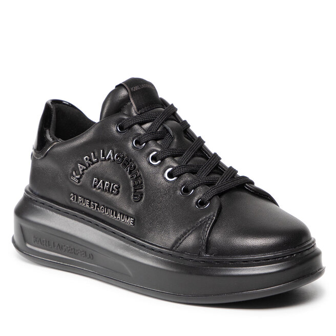 Sneakers KARL LAGERFELD KL62539 Black Lthr/Mono Black imagine noua gjx.ro