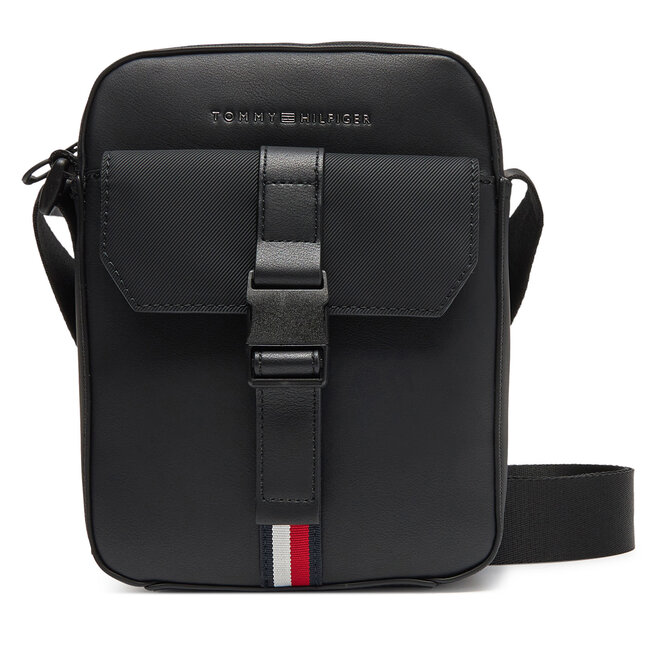 Saszetka Tommy Hilfiger Th Foundation Mini Reporter - Czarny