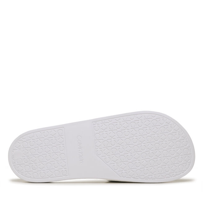 Calvin Klein Șlapi Calvin Klein Adj Pool Slide Pu HM0HM00957 Bright White YBR