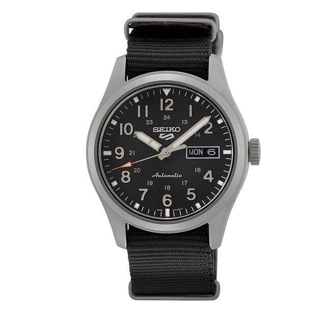 Laikrodis Seiko 5 Sports Automatic SRPG37K1 Silver/Black • Www.eavalyne.lt