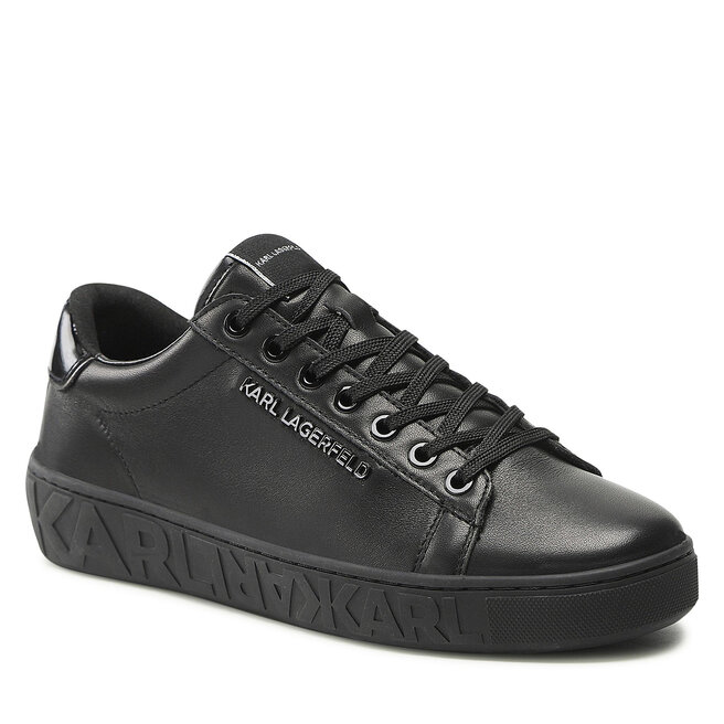 Sneakers KARL LAGERFELD KL51019 Black Lthr/Mono Black imagine noua gjx.ro