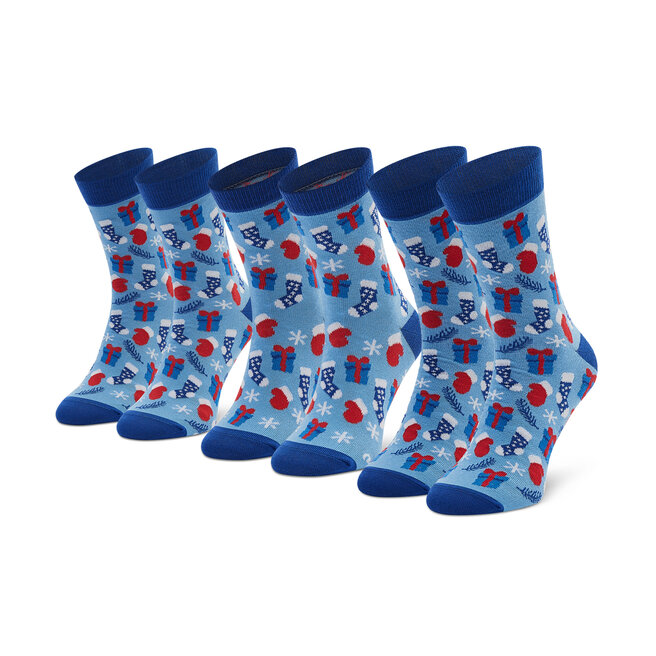 Set de 3 perechi de șosete medii unisex Rainbow Socks Xmas Socks Balls Mix Gifts Pak 3 Colorat Balls imagine noua