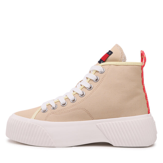 Tommy Jeans Sneakersy Tommy Jeans Vulc Plat. Canvas Mc EN0EN02091 Trench AB4