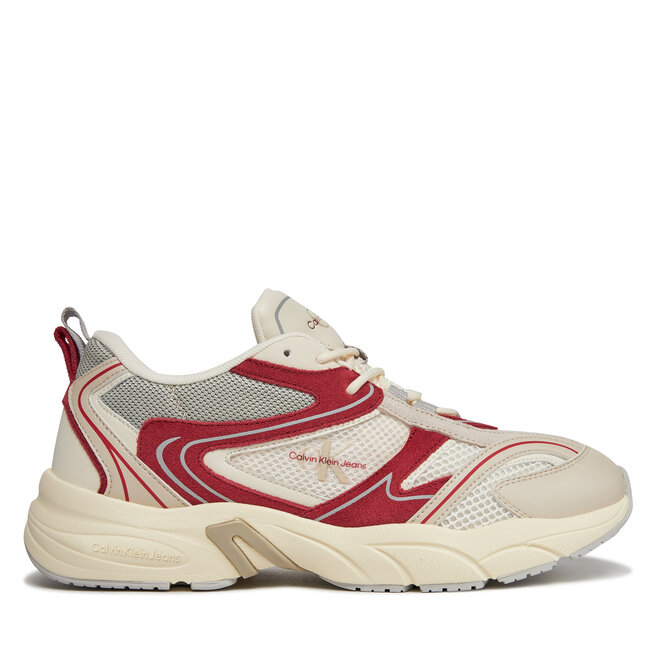 Sneakersy Calvin Klein Jeans Retro Tennis Su-Mesh - Beżowy
