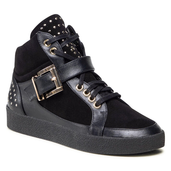 Sneakers Baldowski D03724-6797-001 Skóra Czarna/Zamsz Czarny