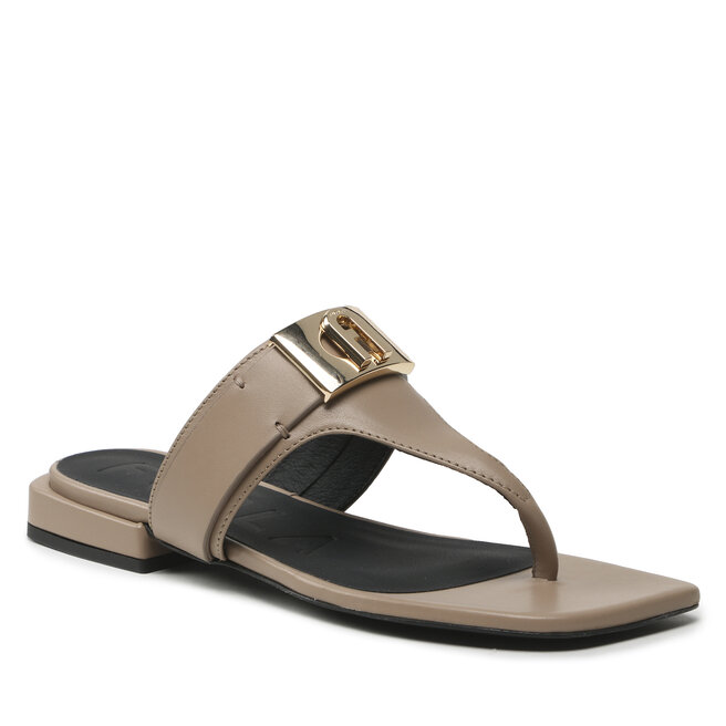 Flip flop Furla Zoe YG42FZE-Y62000-1257S-1-007-20-IT Greige epantofi-Femei-Șlapi imagine super redus 2022