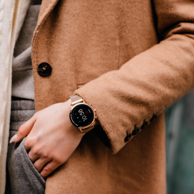 Chytr hodinky Fossil Venture Hr FTW6031 Rose Gold eobuv.cz