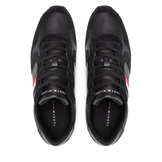 Tommy Hilfiger Αθλητικά Tommy Hilfiger Iconic Leather Runner FM0FM03272 Black BDS