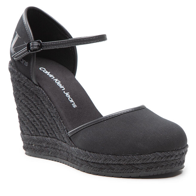 Espadrile Calvin Klein Jeans Wedge Sandal Close Toe Co YW0YW00569 Black BDS