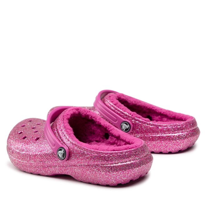 Crocs Ciabatte Crocs Classic Lined Glitter Clog K 207462 Fuchsia Fun/Multi