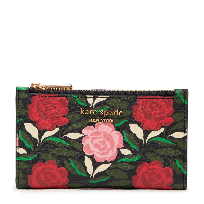 morgan rose garden print wristlet card case