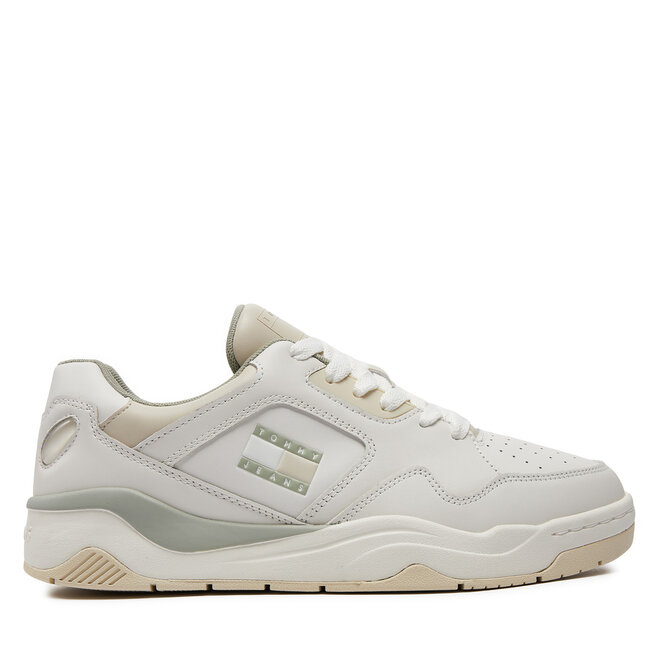 Sneakersy Tommy Jeans Tjm Logo Execution Basket - Beżowy
