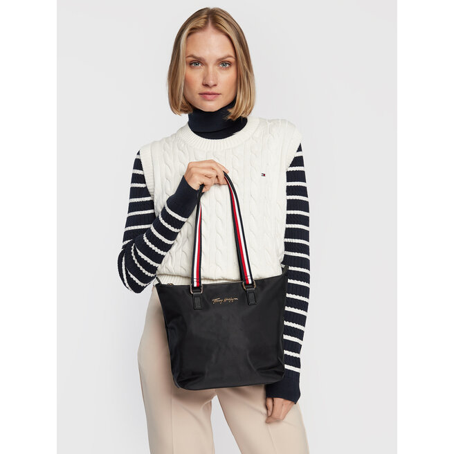 Tommy Hilfiger Τσάντα Tommy Hilfiger Im New Nylon Small Tote AW0AW11164 BDS