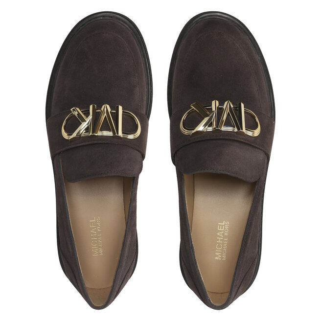 MICHAEL Michael Kors Loaferek MICHAEL Michael Kors Parker Lug Loafer 40F3PKFP1S Chocolate