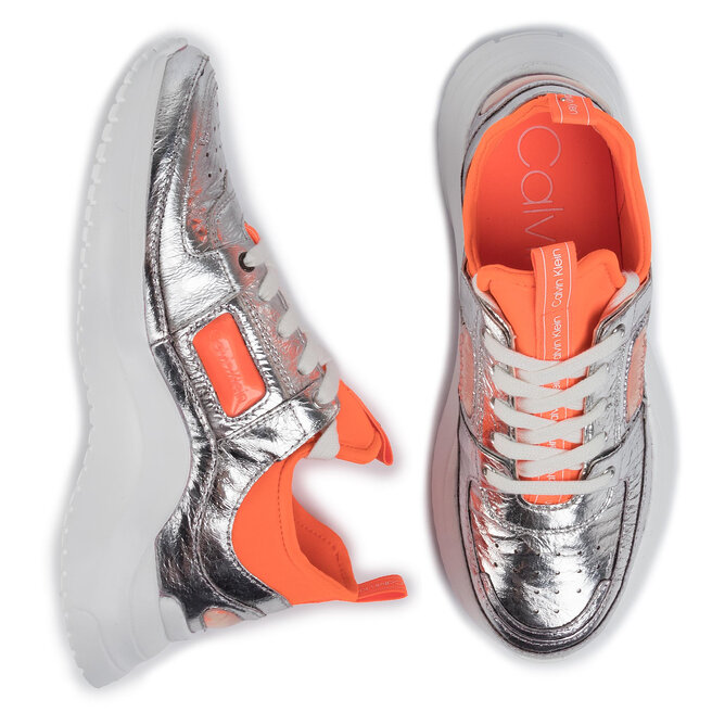 Laisvalaikio batai Calvin Klein Ultra B4E4939 Silver/Fluo Orange •  Www.eavalyne.lt