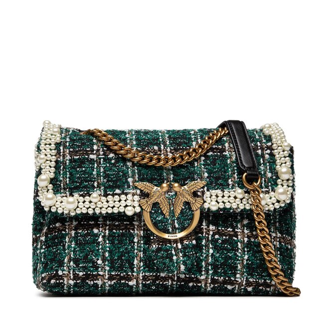 Geantă Pinko Love Classic Puff Pearls Frame AI 22-23 PLTT 1P22WE A03O Green X67Q 1P22WE imagine noua gjx.ro
