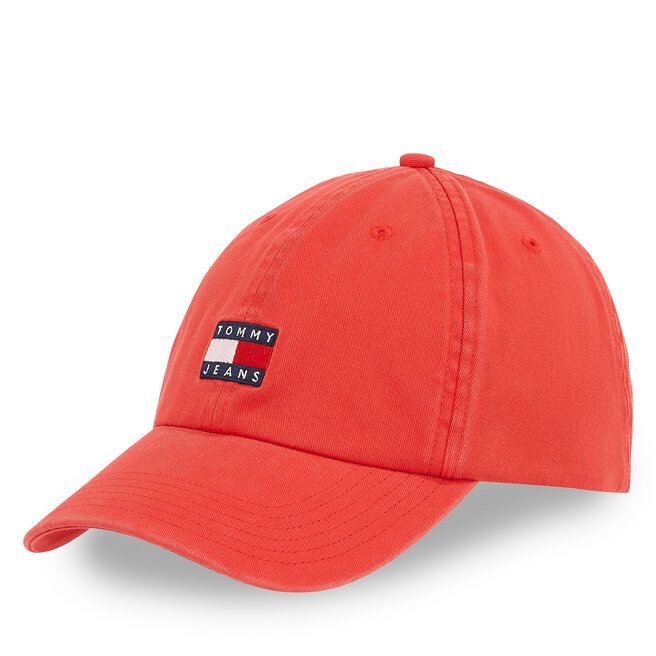 Czapka z daszkiem Tommy Jeans Tjm Heritage Cap - Czerwony