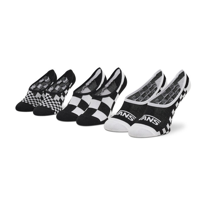 Zestaw 3 par stopek damskich Vans Classic Check - Czarny