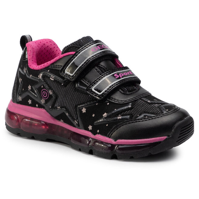 Sneakers Geox J Android G.B J9445B C0922 S Black/Fuchsia • Www.zapatos.es