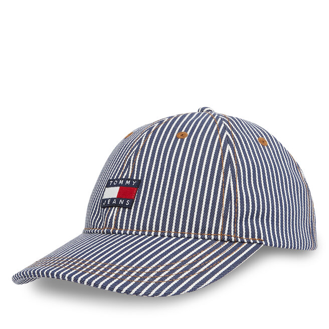 Czapka z daszkiem Tommy Jeans Tjm Heritage Stripe Cap - Granatowy