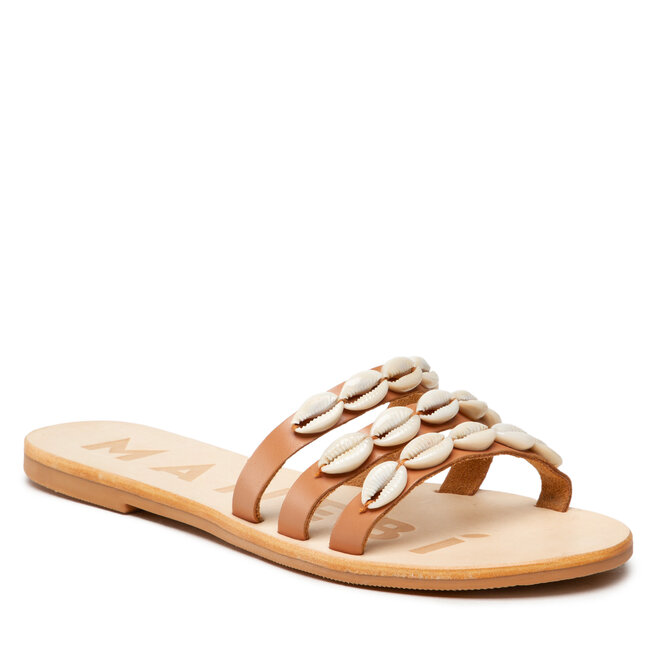 Manebi Παντόφλες Manebi Leather Sandals S 0.1 Y0 Natural