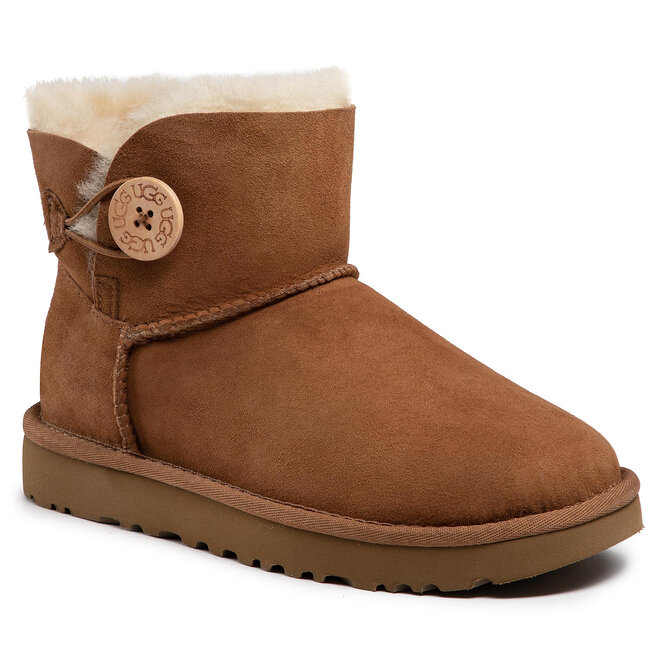 Pantofi Ugg W Mini Bailey Button II 1016422 W/Che