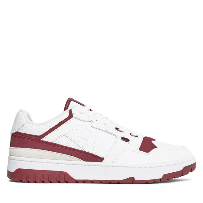 Sneakersy Tommy Hilfiger Th Basket Street Lth - Biały