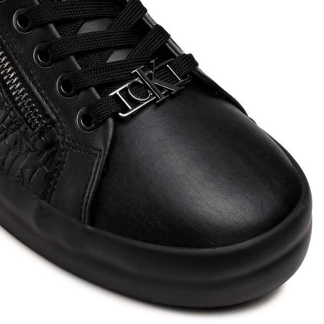 Calvin Klein Jeans Sportcipő Calvin Klein Jeans Vulcanized Laceup Zip Pu-Ny YM0YM00078 Full Black BEH