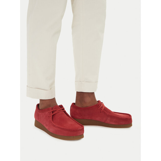 Półbuty Clarks Wallabee  26180921 Czerwony - męskie