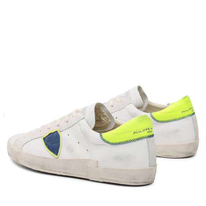 Philippe Model Sneakersy Philippe Model Prsx Low PRLU WNN2 Blanc/Jaune