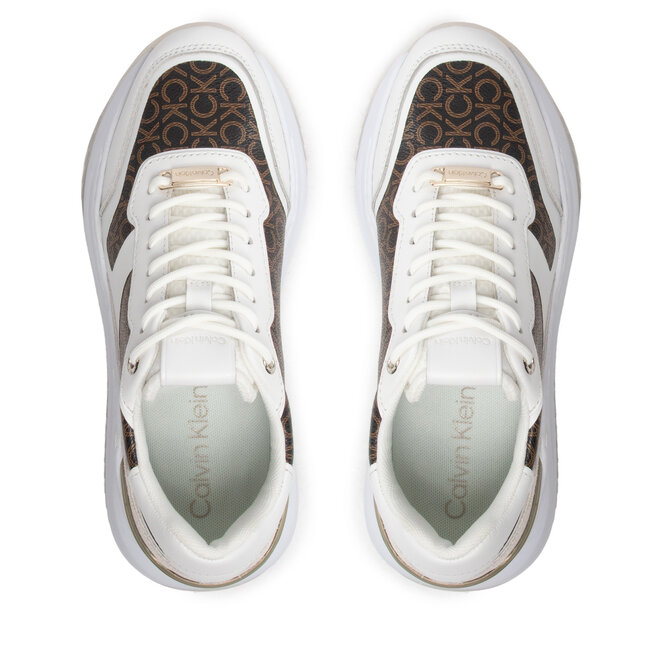 Calvin Klein Sneakers Calvin Klein Chunky Inter Wdg Lace Up HW0HW01272 White/Brown Mono 0K4