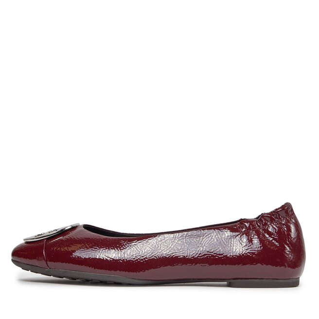 Tory Burch Baleríny Tory Burch Claire Cap-Toe Ballet 156159 Dark Carmine / Gold / Silver 500