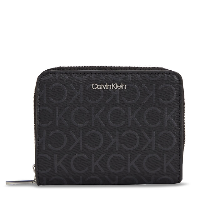 Mały Portfel Damski Calvin Klein Ck Must Md Z/A Wallet_Epi Mono - Czarny