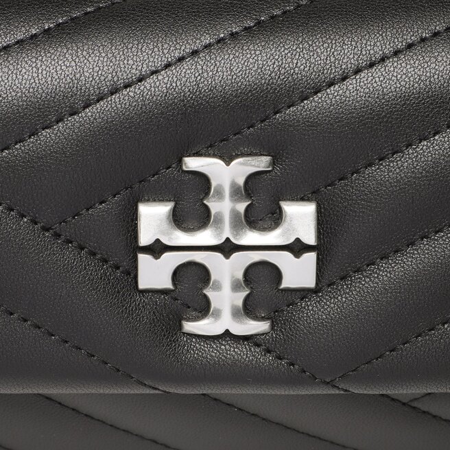 Tory Burch Táska Tory Burch Kira Chevron Small Flap Shoulder Bag 90456 Black/Rolled Nickel 002