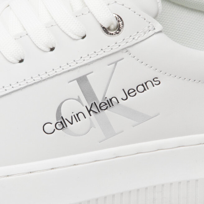 Calvin Klein Jeans Sneakers Calvin Klein Jeans Chunky Cupsole Laceup Mono Lth M YW0YW00833 White/Silver 0LB