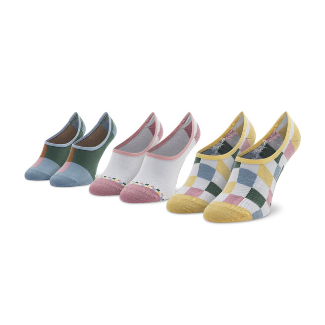 Set de 3 perechi de șosete scurte de damă Vans Check It Canoodle VN0A7Y5NBD51 Mult Lilas