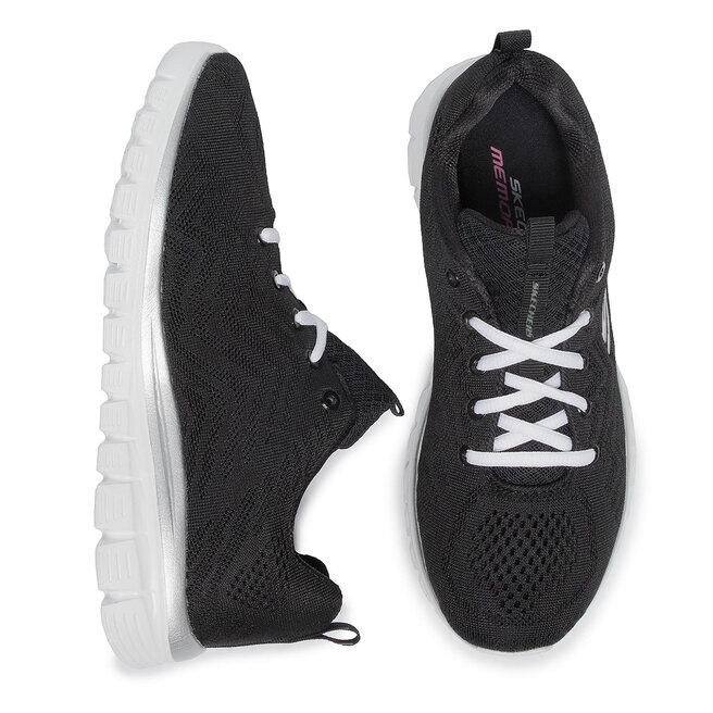 Skechers Pantofi Skechers Get Connected 12615/BKW Black/White