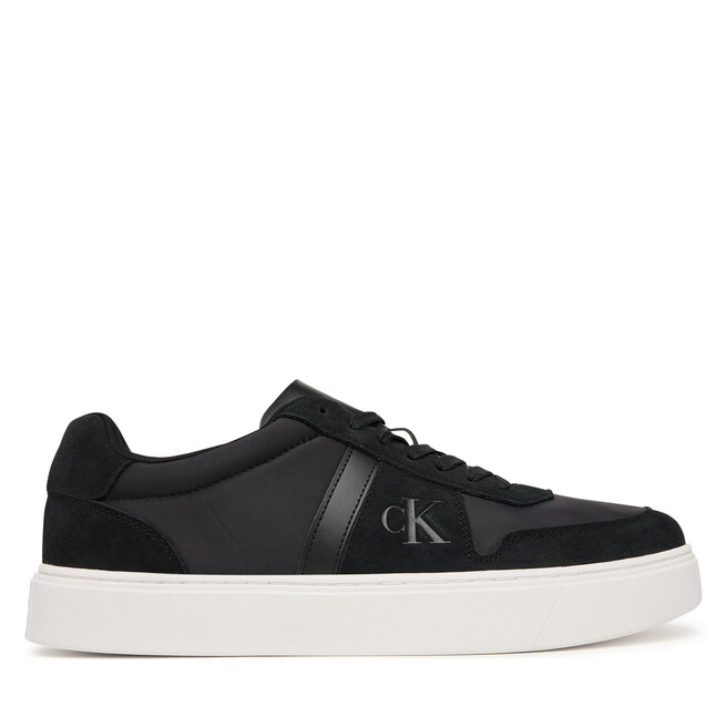 Sneakersy Calvin Klein Mixed Texture Lace Up Cupsole Trainers YM0YM01395 Czarny - męskie