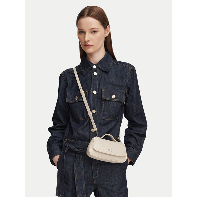 Torebka Calvin Klein LV04F3679G Kremowy -