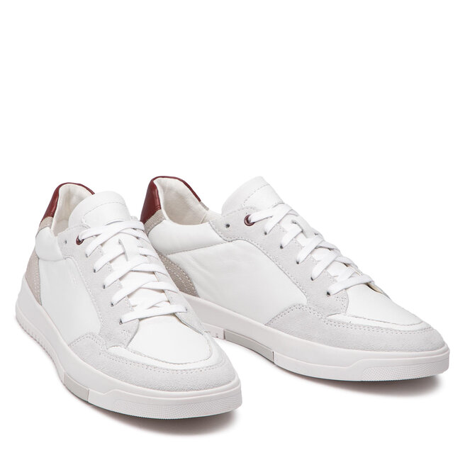 Snīkeri Geox U Segnale D U25AGD 0LM22 C1026 White/Dk Red • Eapavi.lv