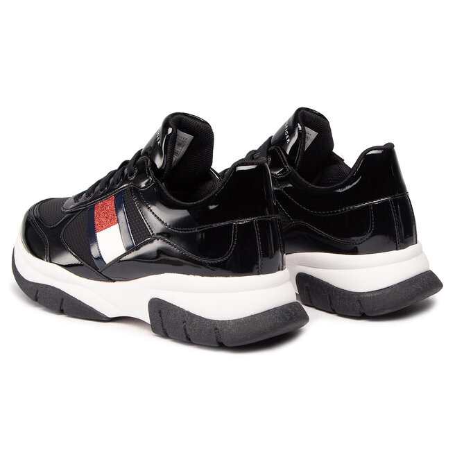 Tommy Hilfiger Sportcipő Tommy Hilfiger Low Cut Lace-Up Sneaker T3A4-30818-1022 S Black 999